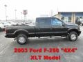 2003 Black Ford F250 Super Duty XLT Crew Cab 4x4  photo #1