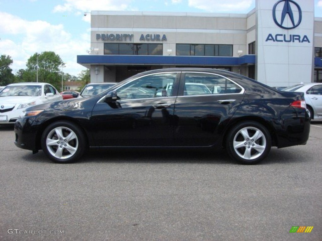 2009 TSX Sedan - Crystal Black Pearl / Ebony photo #3