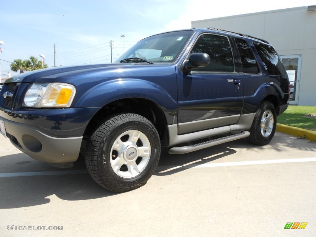 2003 Explorer Sport XLT - True Blue Metallic / Midnight Gray photo #3