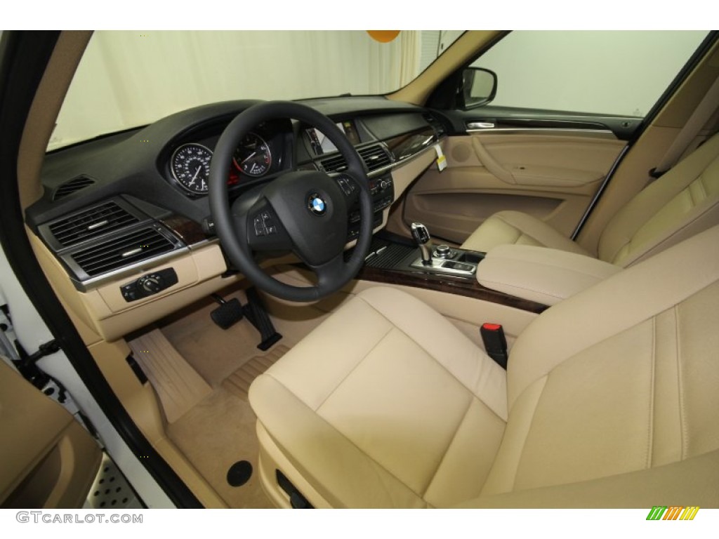 Sand Beige Interior 2013 BMW X5 xDrive 35i Premium Photo #64377798