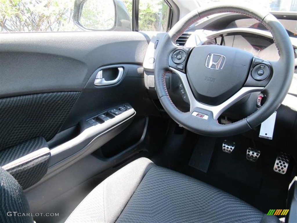 2012 Civic Si Sedan - Crystal Black Pearl / Black photo #5