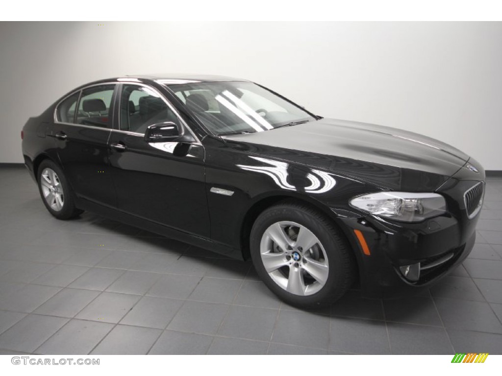 2012 5 Series 528i Sedan - Jet Black / Black photo #1