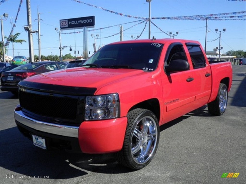 2007 Silverado 1500 LT Crew Cab 4x4 - Victory Red / Ebony Black photo #6