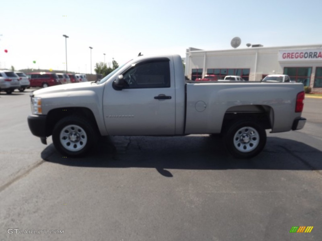 2009 Silverado 1500 Regular Cab - Silver Birch Metallic / Dark Titanium photo #4