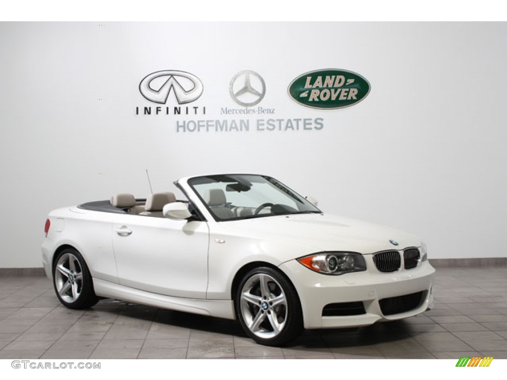 2010 1 Series 135i Convertible - Alpine White / Taupe photo #1