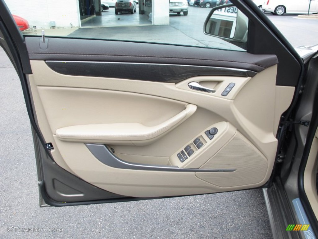 2011 Cadillac CTS 4 3.6 AWD Sedan Cashmere/Cocoa Door Panel Photo #64382838