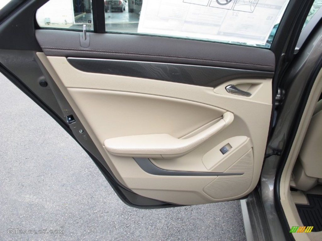 2011 Cadillac CTS 4 3.6 AWD Sedan Cashmere/Cocoa Door Panel Photo #64382856