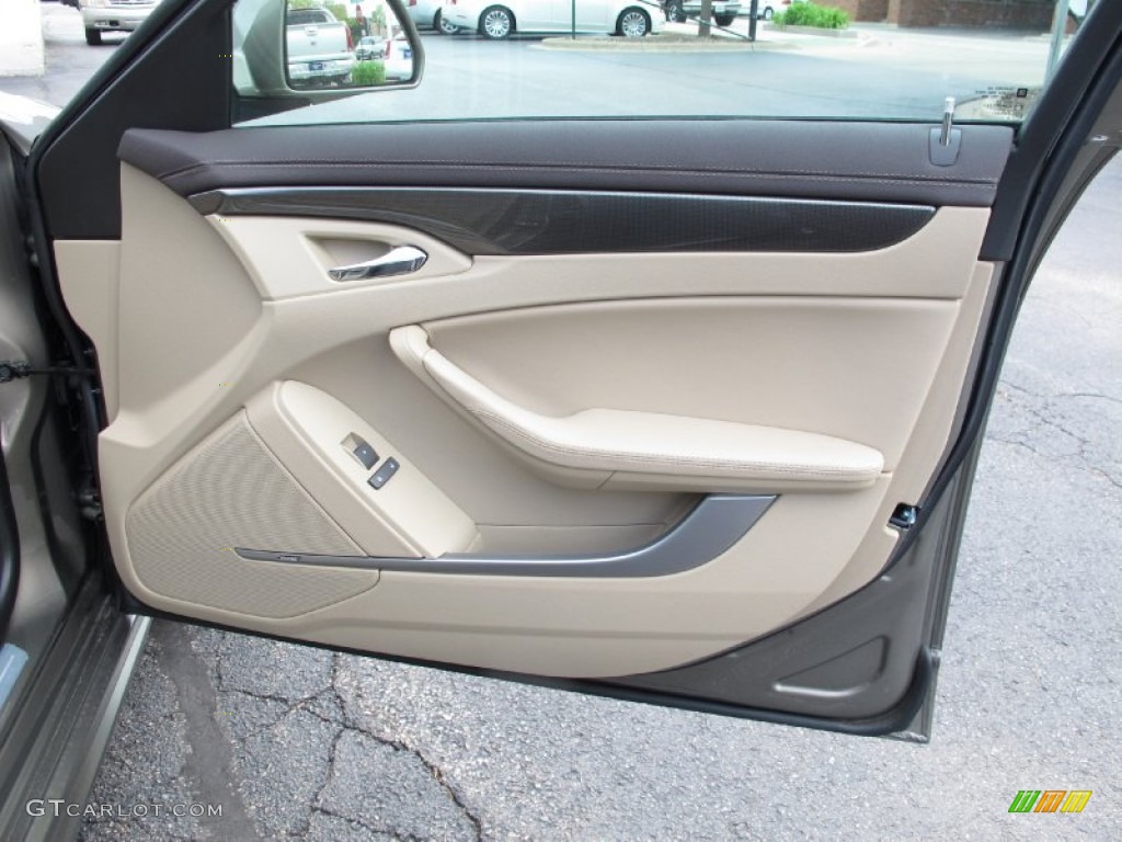 2011 Cadillac CTS 4 3.6 AWD Sedan Cashmere/Cocoa Door Panel Photo #64382892