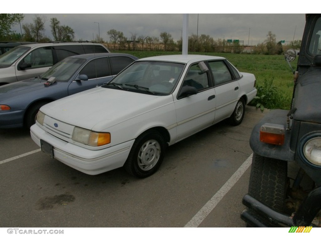 1993 Tempo GL Sedan - White / Grey photo #4