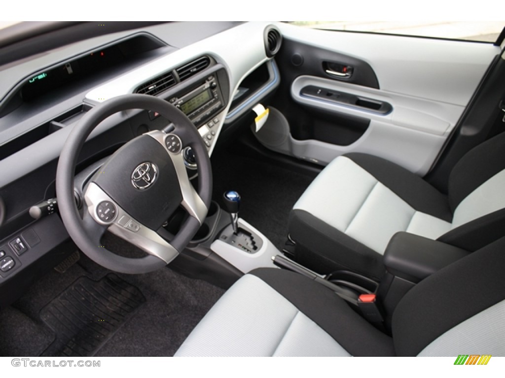Light Blue Gray/Black Interior 2012 Toyota Prius c Hybrid Two Photo #64387647