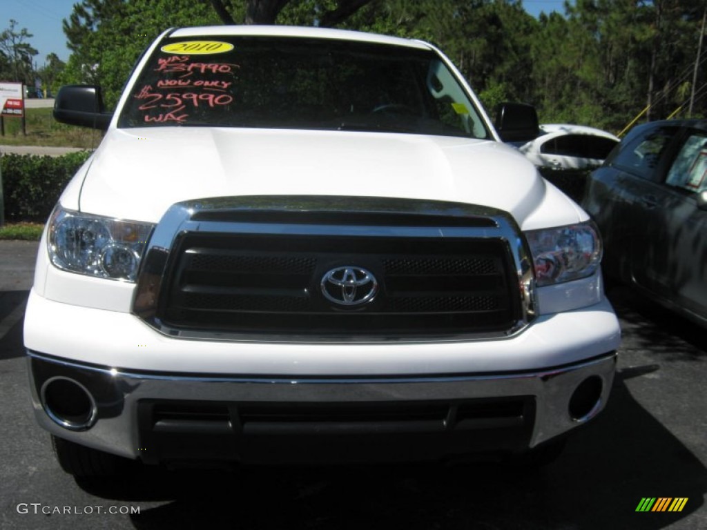 2010 Tundra CrewMax - Super White / Graphite Gray photo #2