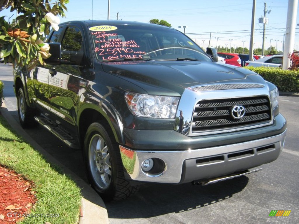 2008 Tundra SR5 X-SP Double Cab - Timberland Green Mica / Beige photo #1