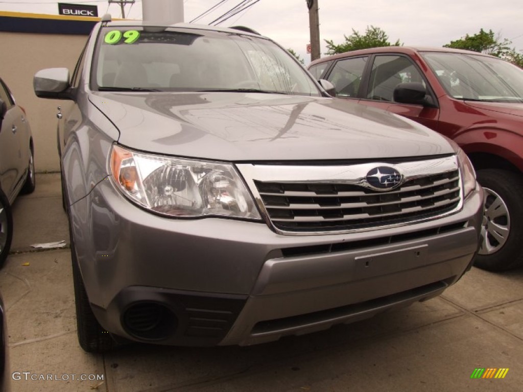 2009 Forester 2.5 X Premium - Steel Silver Metallic / Platinum photo #6