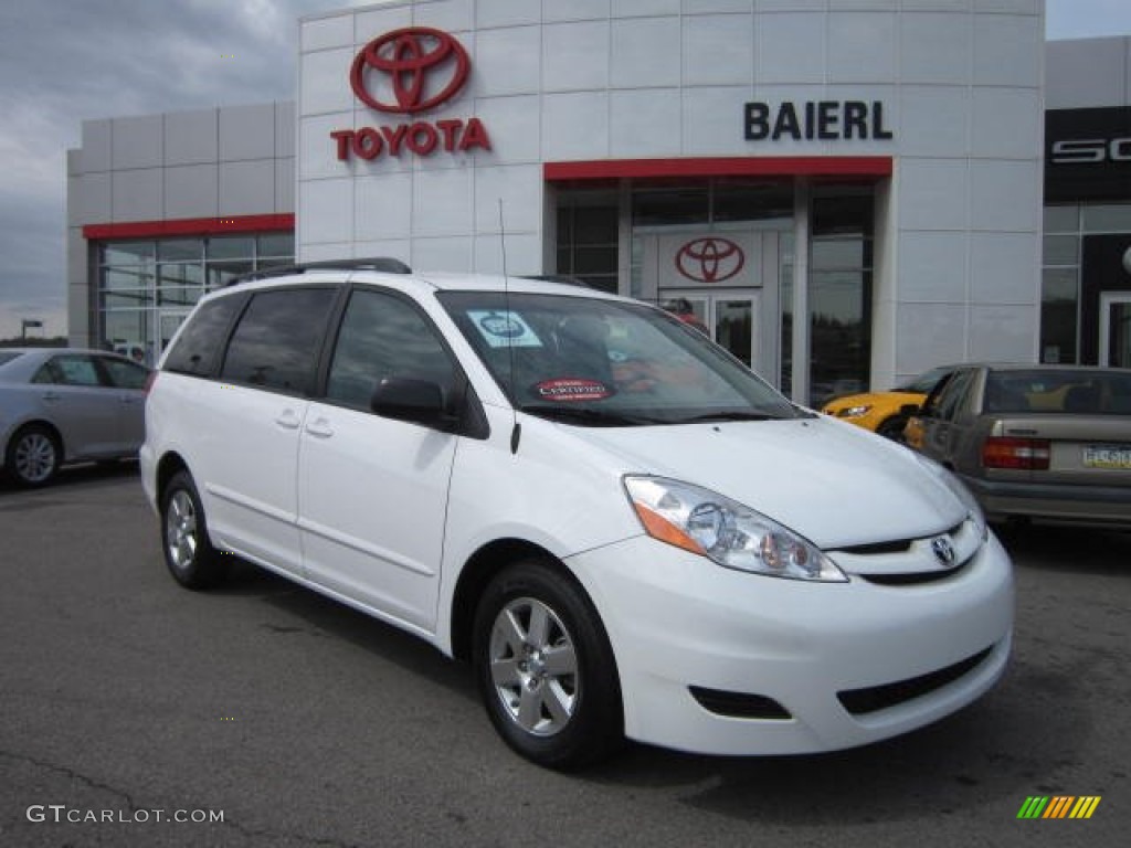 Super White Toyota Sienna