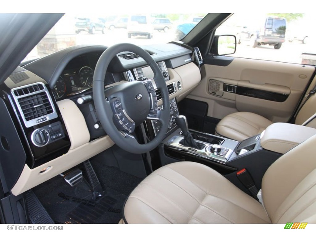 2012 Range Rover Supercharged - Santorini Black Metallic / Sand photo #4