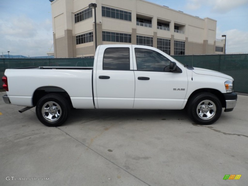 2008 Ram 1500 ST Quad Cab - Bright White / Medium Slate Gray photo #2