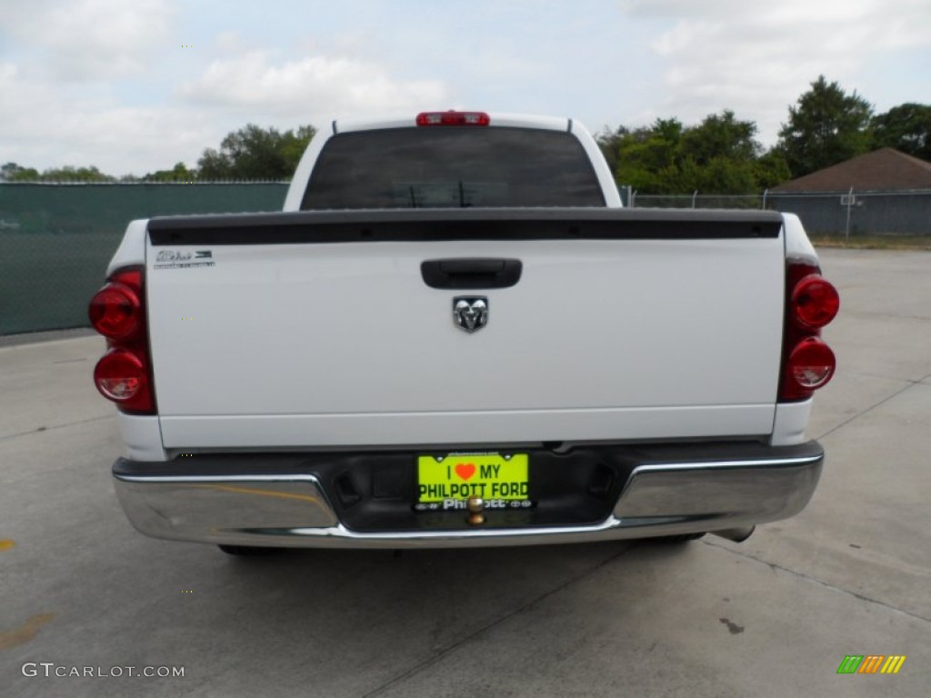 2008 Ram 1500 ST Quad Cab - Bright White / Medium Slate Gray photo #4