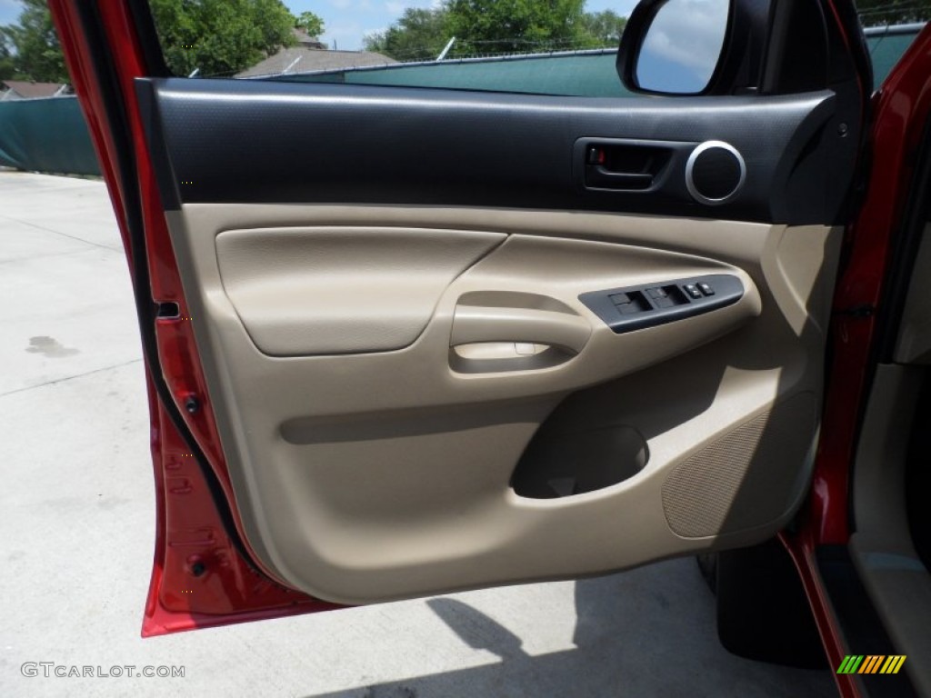 2012 Tacoma SR5 Prerunner Double Cab - Barcelona Red Metallic / Sand Beige photo #22