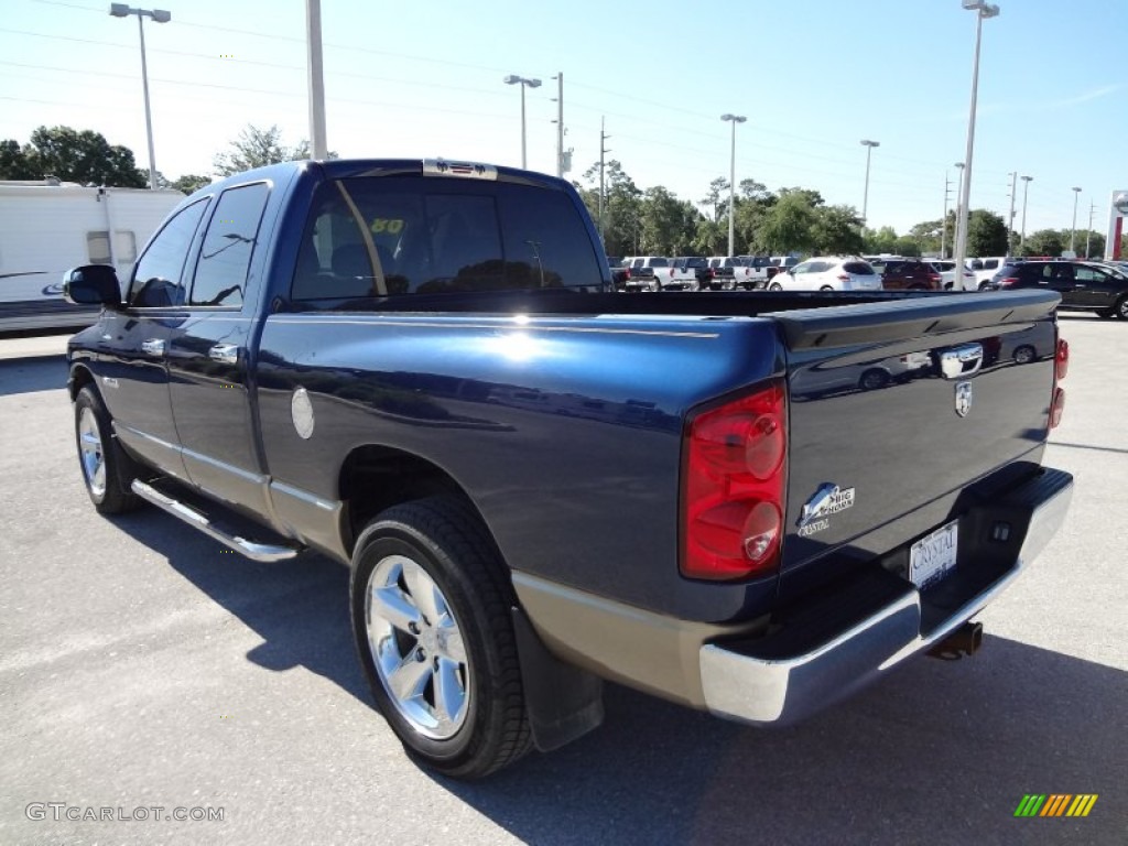 2008 Ram 1500 Big Horn Edition Quad Cab - Patriot Blue Pearl / Medium Slate Gray photo #3