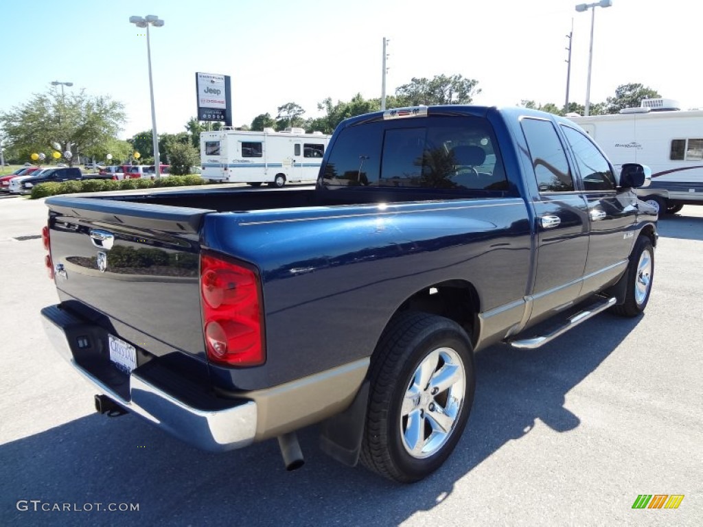 2008 Ram 1500 Big Horn Edition Quad Cab - Patriot Blue Pearl / Medium Slate Gray photo #8