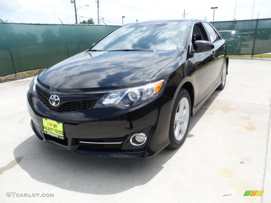 2012 Camry SE - Attitude Black Metallic / Black/Ash photo #7