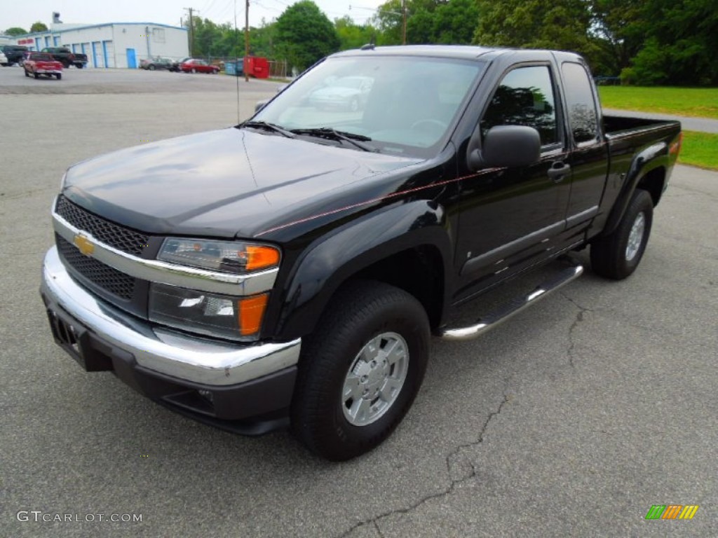 2008 Colorado LT Extended Cab - Black Granite Metallic / Medium Pewter photo #1