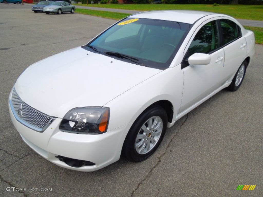 2011 Galant FE - White Pearl / Medium Gray photo #1