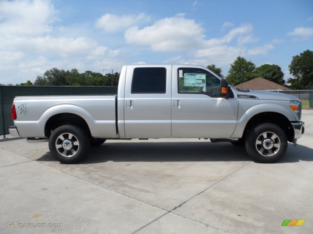 2012 F250 Super Duty Lariat Crew Cab 4x4 - Ingot Silver Metallic / Black photo #2