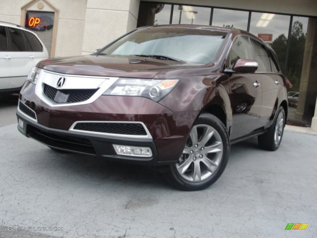 Dark Cherry Pearl 2010 Acura MDX Advance Exterior Photo #64401671