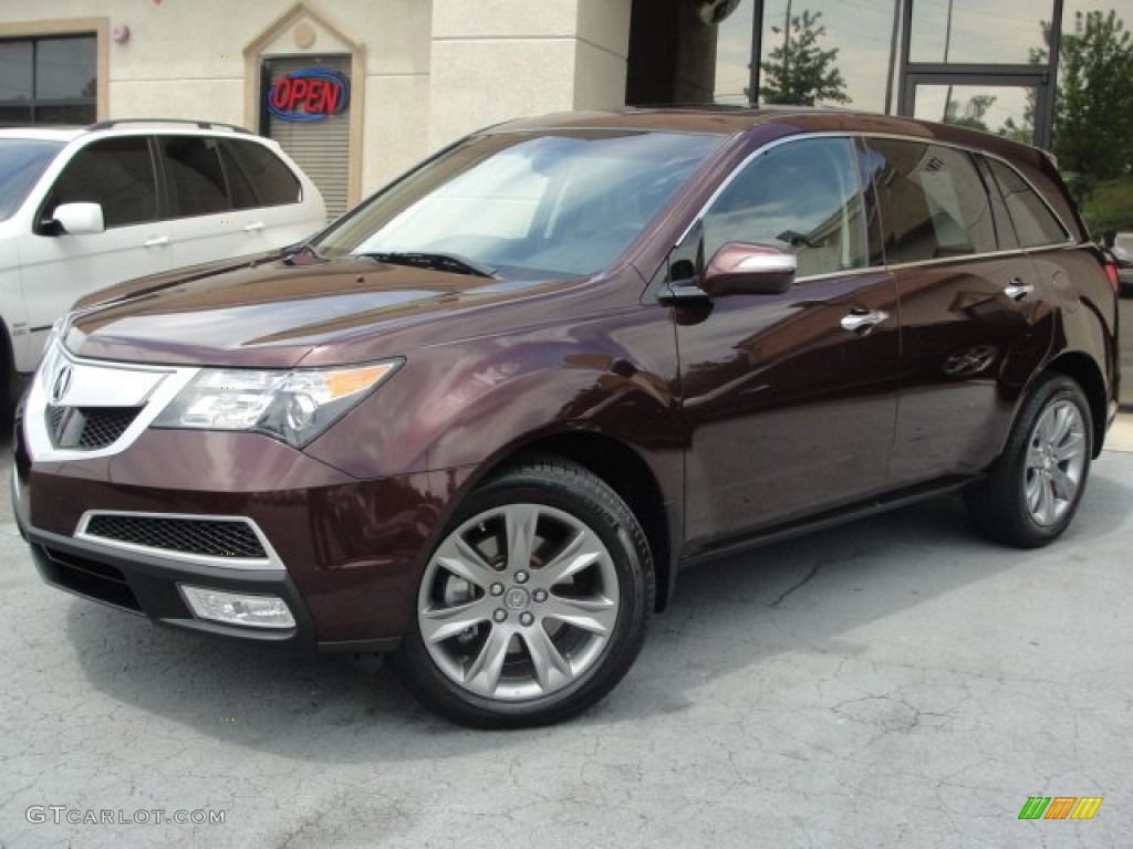 Dark Cherry Pearl 2010 Acura MDX Advance Exterior Photo #64401674