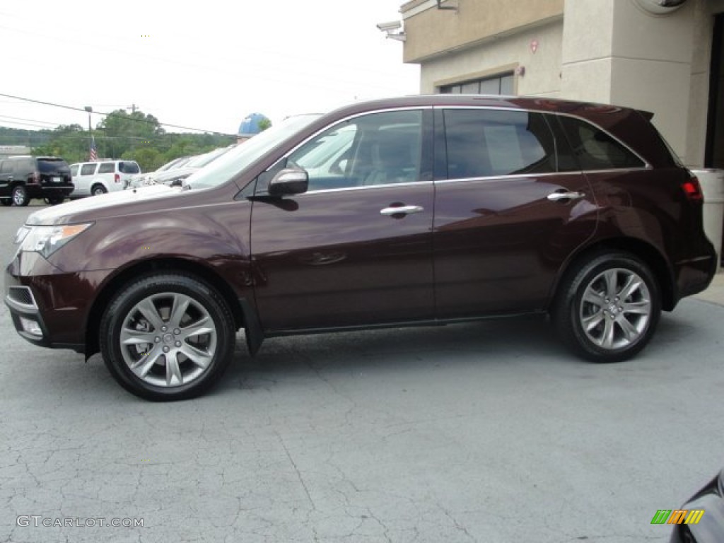 Dark Cherry Pearl 2010 Acura MDX Advance Exterior Photo #64401677