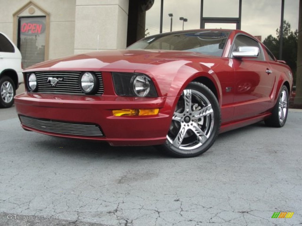 2006 Mustang GT Premium Coupe - Redfire Metallic / Light Graphite photo #2