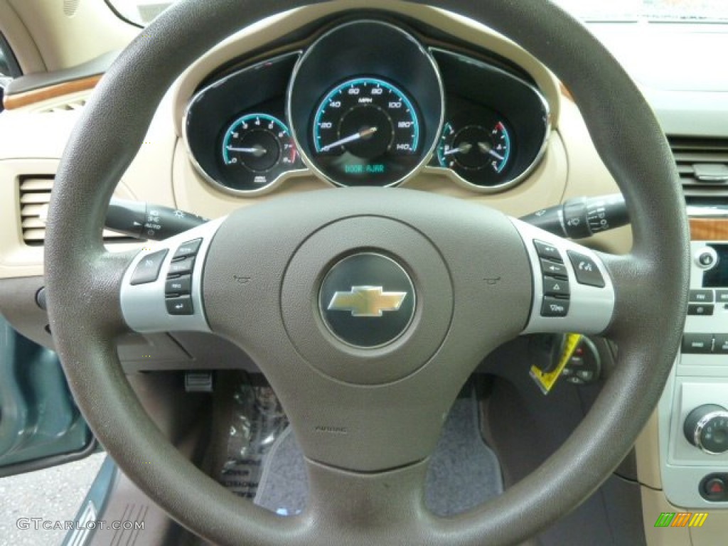 2009 Chevrolet Malibu LT Sedan Cocoa/Cashmere Steering Wheel Photo #64403291