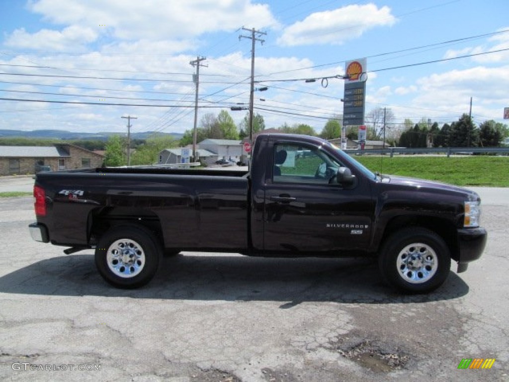 2009 Silverado 1500 LS Regular Cab 4x4 - Dark Cherry Red Metallic / Dark Titanium photo #9