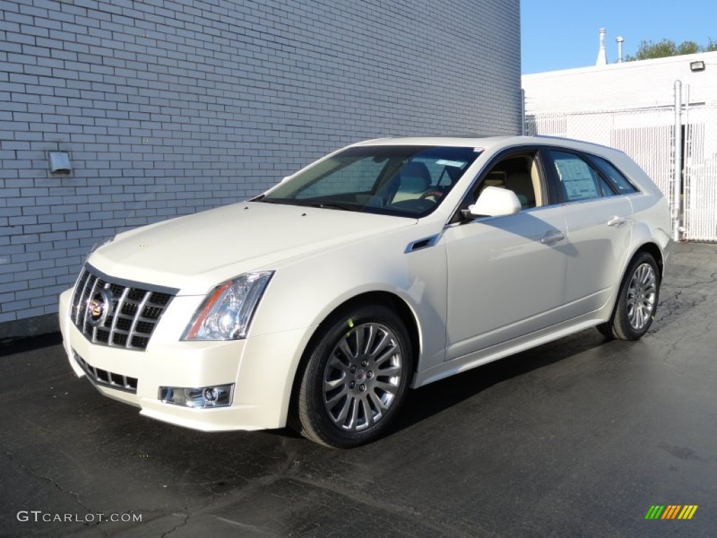 White Diamond Tricoat 2012 Cadillac CTS 4 3.6 AWD Sport Wagon Exterior Photo #64412830