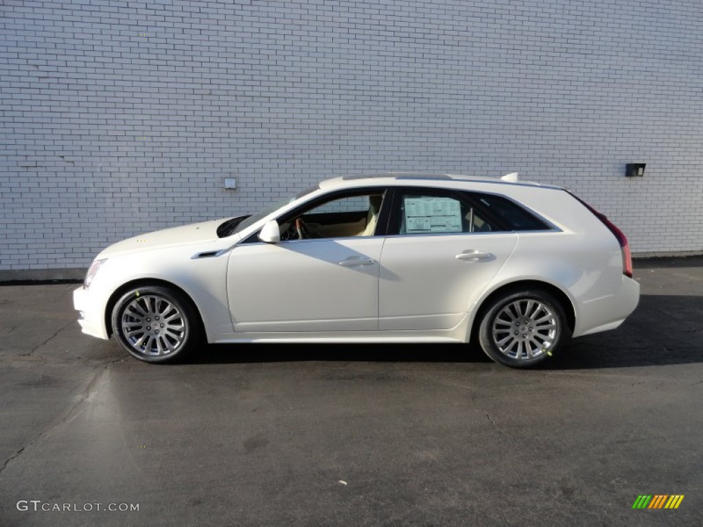 White Diamond Tricoat 2012 Cadillac CTS 4 3.6 AWD Sport Wagon Exterior Photo #64412888