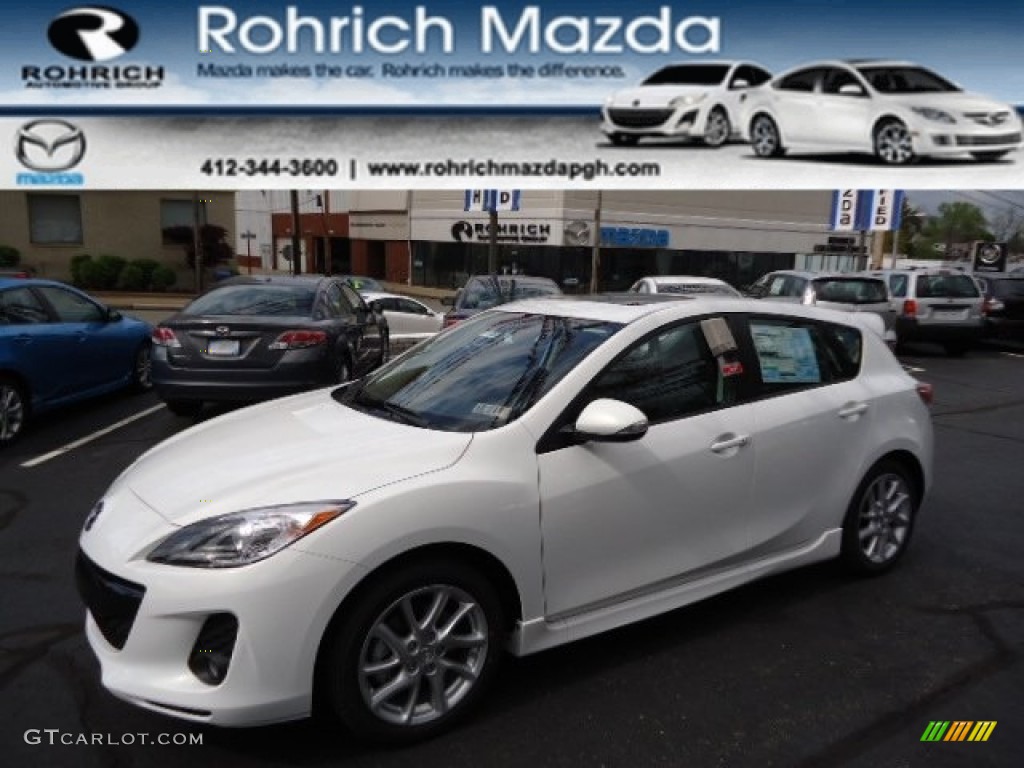 2012 Crystal White Pearl Mica Mazda Mazda3 S Grand Touring 5