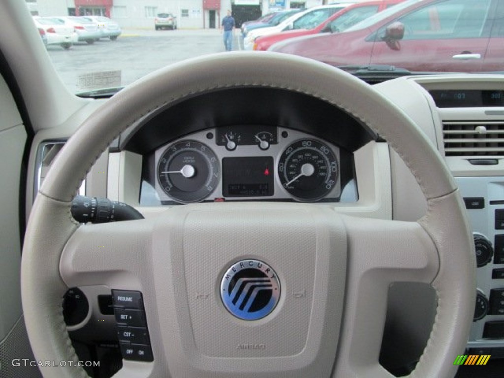 2008 Mercury Mariner V6 4WD Stone Steering Wheel Photo #64416020