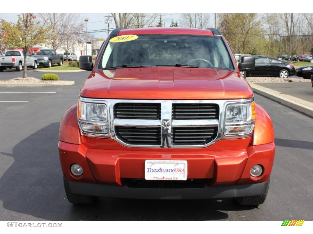 2007 Nitro SXT 4x4 - Sunburst Orange Pearl / Dark Slate Gray photo #34