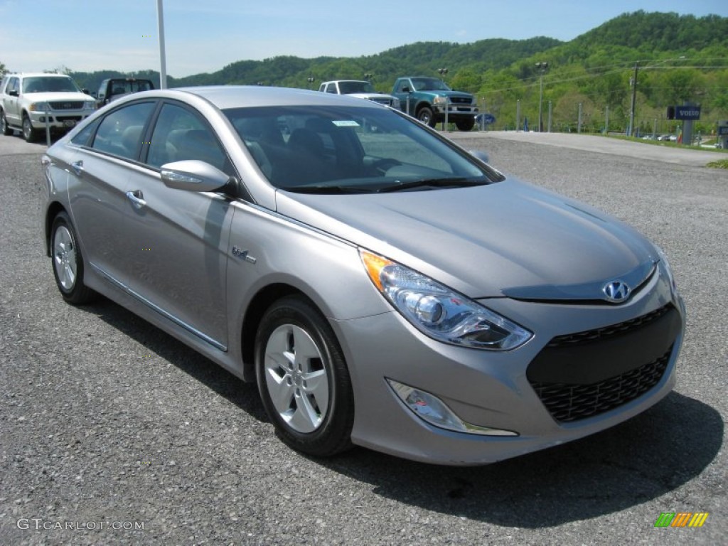 2012 Sonata Hybrid - Hyper Silver Metallic / Gray photo #5