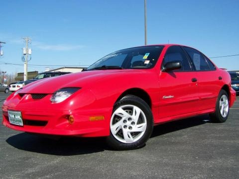 2000 Bright Red Pontiac Sunfire