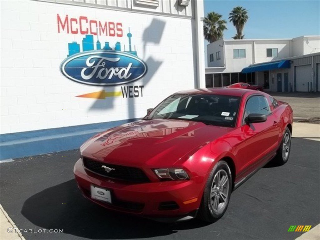 2012 Mustang V6 Premium Coupe - Red Candy Metallic / Charcoal Black photo #1