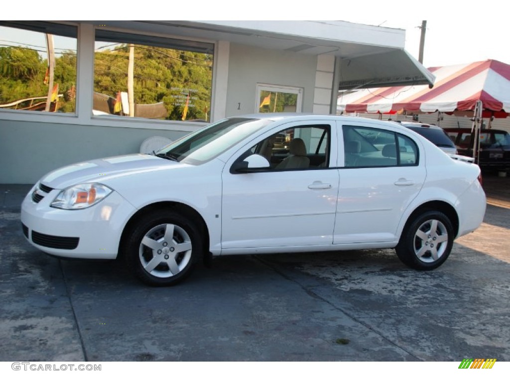 2007 Cobalt LT Sedan - Summit White / Gray photo #4