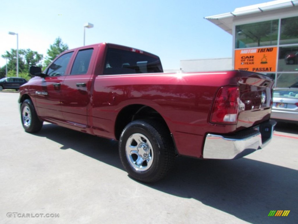 2011 Ram 1500 ST Quad Cab - Deep Cherry Red Crystal Pearl / Dark Slate Gray/Medium Graystone photo #3