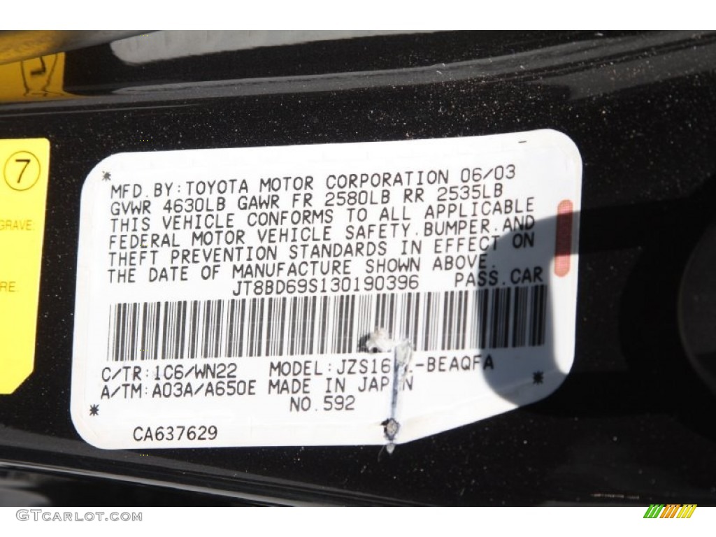 2003 Lexus GS 300 Color Code Photos
