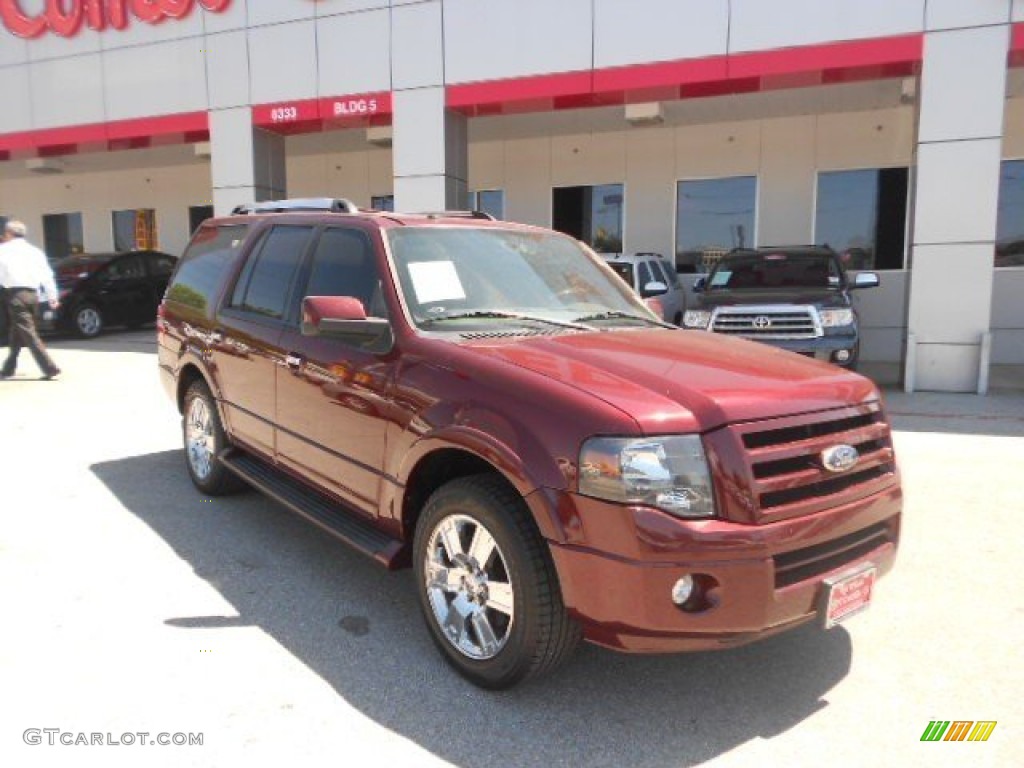 2009 Expedition Limited - Royal Red Metallic / Charcoal Black photo #6