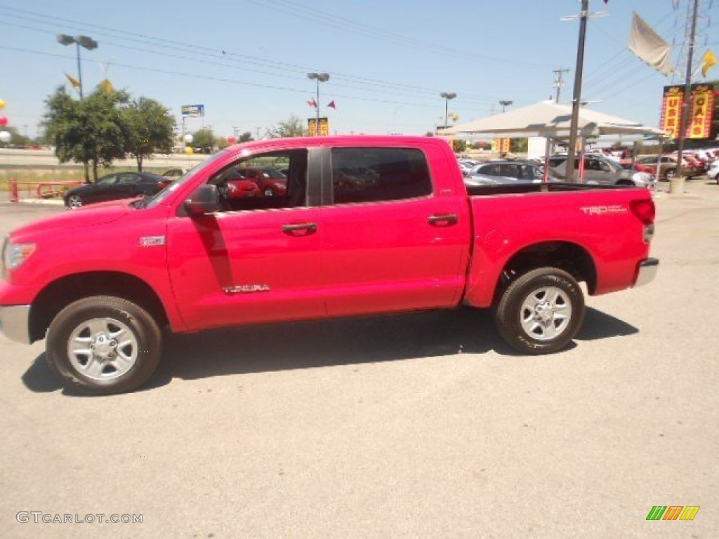 2008 Tundra TRD CrewMax 4x4 - Radiant Red / Graphite Gray photo #11