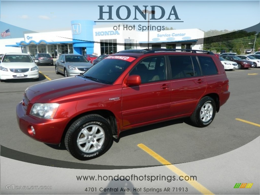 2003 Highlander Limited - Sundown Red Pearl / Charcoal photo #1