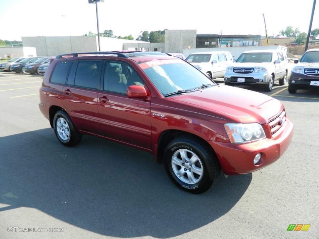 2003 Highlander Limited - Sundown Red Pearl / Charcoal photo #7