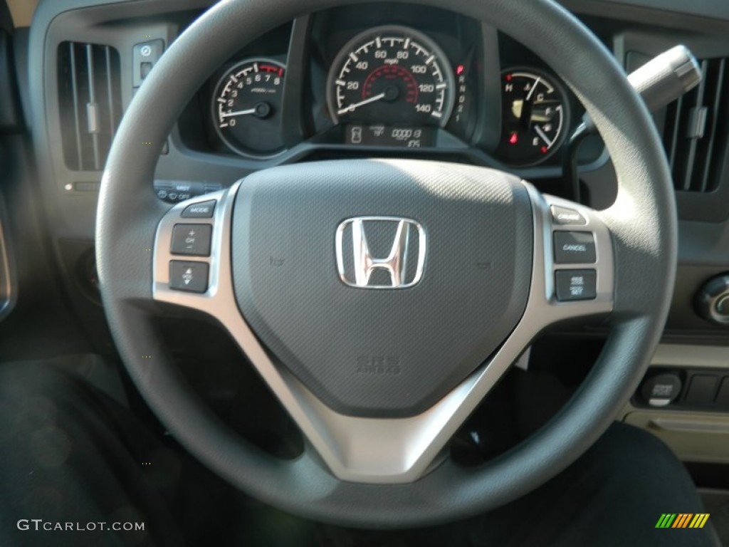 2012 Honda Ridgeline RTS Beige Steering Wheel Photo #64429775